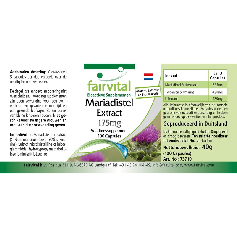 Standardized Milk Thistle Extract, Natural, Vegan, 80% Silymarin (420mg, 100