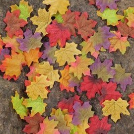 Artificial Leaves 50pcs - Wedding Decoration, Gift Wrapping, DIY Heart Craft Party D type BL07486 100ea