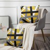Emvency Set of 2 Throw Pillow Cover Yellow Black Stripes