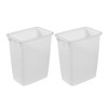 Rubbermaid 2 Pack Traditional Open Top Waste Basket Indoor Trash
