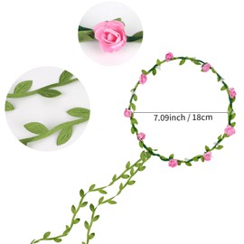 Wanciler 4pcs Flower Hair Bands for Wedding - Bridal Floral Headband Boho Hair Accessories for Bridal, Bridesmaids and Flower Girls.
