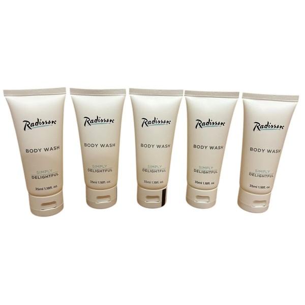Raddison LOT OF 5 SIMPLY DELIGHTFUL TRAVEL SIZE BODY WASH
