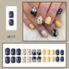 Navy Blue Press on Nails Short Square Fake Nails with