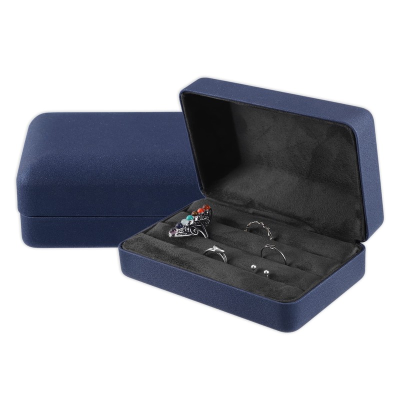 VOCOSTE Multiple Ring Box, Ring Organizer Case PU Leather Gift