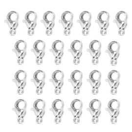 25 Uds Cierres de Pinza de Langosta de Acero Inoxidable, Broche de Langosta de Joyería que Hace Hallazgos Gancho de Sujeción para Pulseras DIY Collar Fabricación de Joyas(#1)