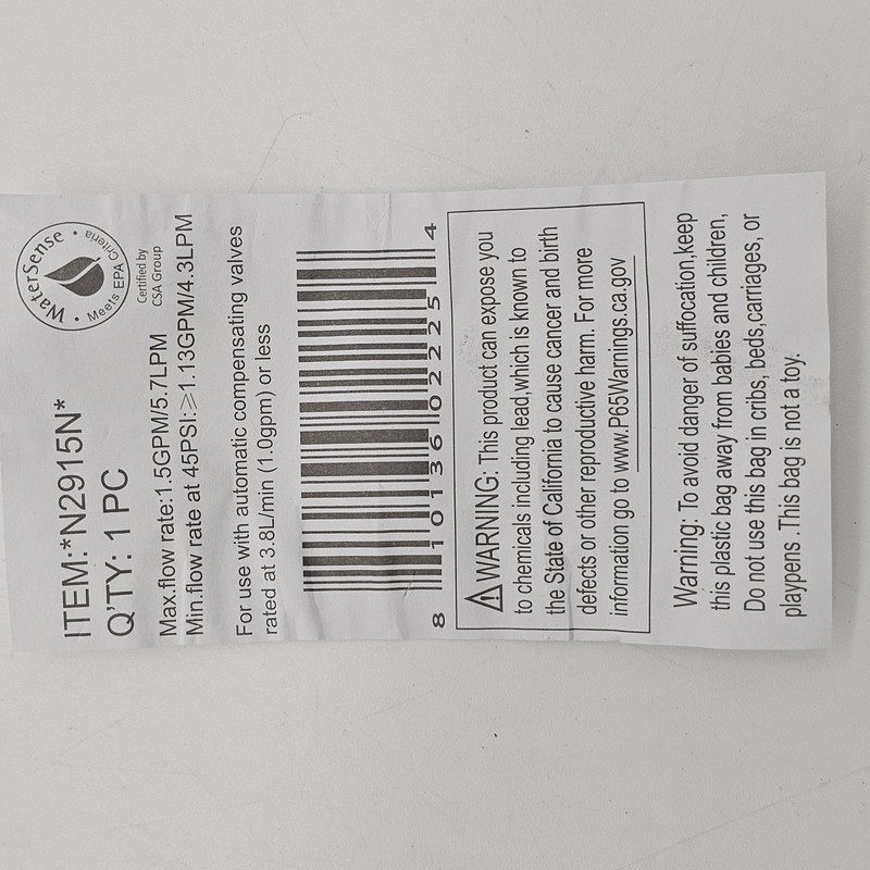 Water Sense Niagara Conservation Earth Spa Shower Head 3-Spray 1.5