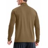Quarter Zip Men Lightweight(Coyote Brown,M)