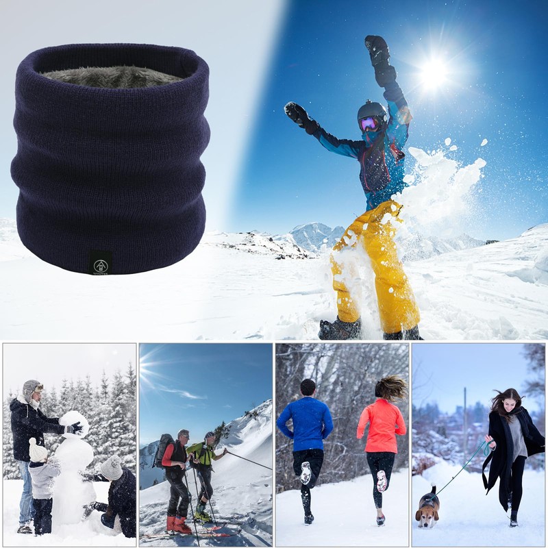 YAMOOCO Neck Warmer, Men's, Women's, Cold Protection, Thermal, Soft, Lightweight,