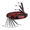 sourcing map Folding Hex Key Wrench 5/64"-1/4" SAE 9 in