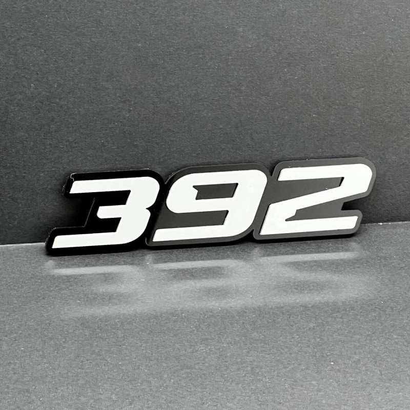 Emblem Badge 2x White black 392 Hemi Emblems 392 Side