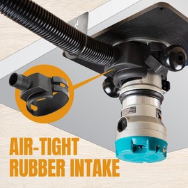 POWERTEC 70488 Dust Collector Fittings, Router Table Dust Collection System w/Y Fitting, Hoses, Reducers Shop Vac Works w/BOSCH PR20EVS, Makita & Porter Cable, Not Compatible with Lift Router Tables