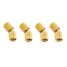 dophee 4Pcs Brass Barrel Hinge 180 Degree Hidden Invisible Concealed Hinges for DIY Jewelry Box Gift Box Cabinets Handcraft, 10mm
