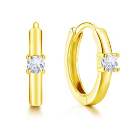 Loutade Hoop Earrings 925 Silver for Women, 925 Sterling Silver Hoop Earrings with AAAAA Cubic Zirconia, Hypoallergenic, Small Sleeping Cartilage Huggie Earrings, Infinity Sign Hoop Earrings, Cubic