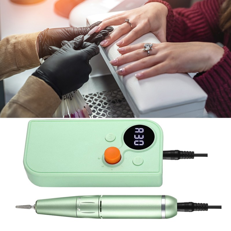 UV101 Nail Drill Machine LED Screen 0‑30000RPM Potable Nail Grinding