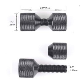 ZHSYMX 1-1/8" Two Hole Pins Pipe Fitter 6061 Aluminum Lightweight Construction 2 Hole Pins For Pipe Fitting with Anodized Oxide Finish Black 4PCS