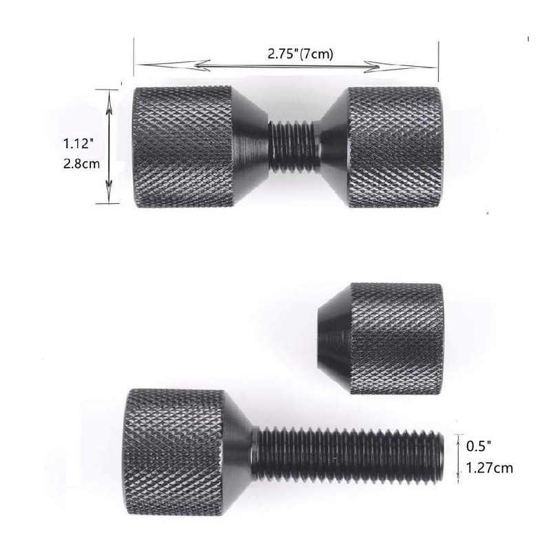 ZHSYMX 1-1/8" Two Hole Pins Pipe Fitter 6061 Aluminum Lightweight