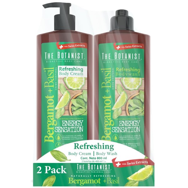 THE BOTANIST 2Pack Body Wash Bergamot Basil 400 ml +