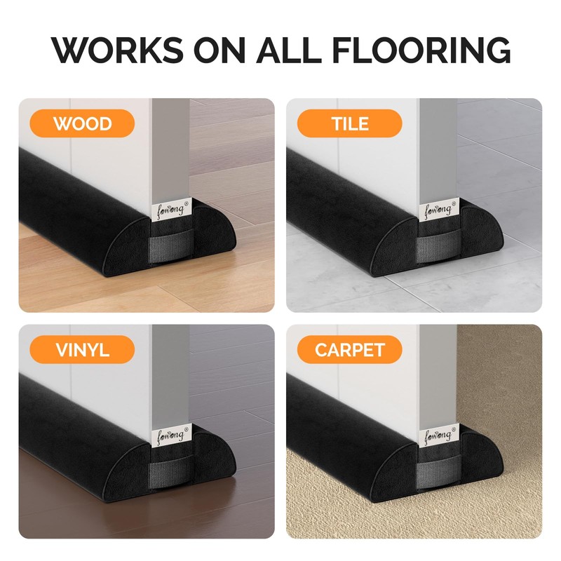 fowong Under Door Draft Stopper 30" to 36" Adjustable Draft