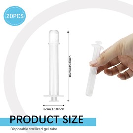 20 Packs Disposable plastic vaginal cream applicators, Care Applicators for Females, Individual package