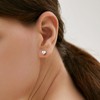 Silvora Girls' Fashion Stud Earrings for Women Silver Jewellery Sleeper