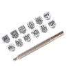 12Pcs Stamping Punch Tool Tang Dynasty Flower Design DIY Vegetable