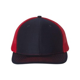 Richardson Snapback Trucker Cap Adjustable Navy/ Red