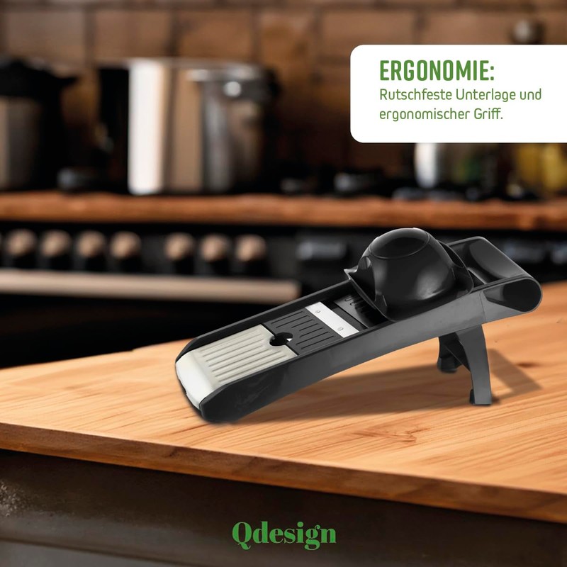 Qdesign - Multifunctional vegetable slicer with 3 stainless steel blades