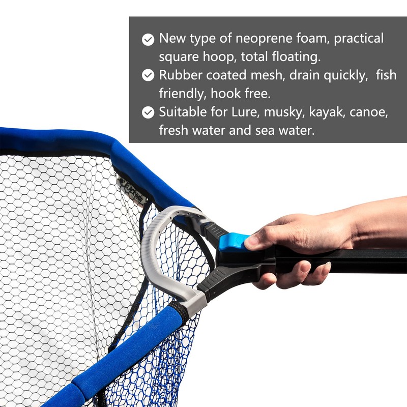 Black Paw Fish Landing Ne Easy Fold Square Sliding Net