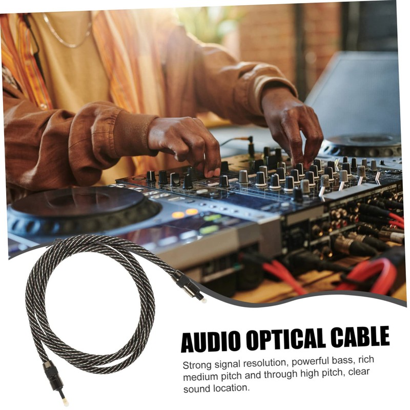 TEHAUX 1.5m Optical Audio Cable High-Performance Fiber Cable for Tv