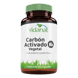 Carbón Activado Vegetal 90 Cápsulas Vidanat Sabor Sin sabor