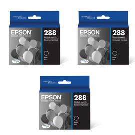 Epson T288120 DURABrite Ultra Black Standard Capacity Cartridge Ink UUEGWS, 3 Pack