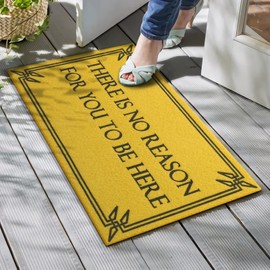 Lzuso Funny Welcome Mats Front Doormats Inside Outside Entryway Mat Ideal for Home High Traffic Area, Durable Resist Dirt Farmhouse Doormat There is No Reason for You to Be Here