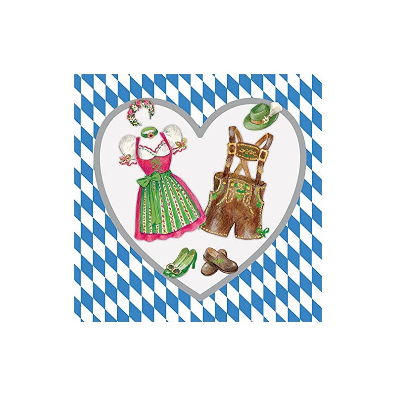 20 Napkins Bavarian Traditional Bavaria Oktoberfest Table Decoration Decoupage Decoupage
