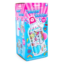 abeec Decorate Your Own Water Bottle Craft Kit - Gifts For Girls - Children's Water Bottle With Glitter Stickers - Arts And Crafts For Kids - Decorate Your Own Water Bottle Kids - Craft Sets For Girls