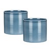 Scheurich Set of 2 Ceramic Flower Pots, Colour: Blue Jeans,