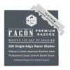 100 Facón Platinum Japanese Stainless Steel Single Edge Razor Blades for