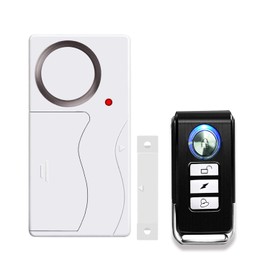 GREENCYCLE 1Pack door and window alarm Multi-function Wireless Anti-Theft Remote Control Burglar Alert Door Window Security Alarms Emergency Magnetic Sensor Chime Door Alarm