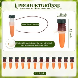 FANGCCC 12 Stück Automatisches Bewässerungssystem für Pflanzen, Selbstbewässerung Tonkegel für Topfpflanzen Balkon & Zimmerpflanzen Urlaubsbewässerung Indoor Outdoor