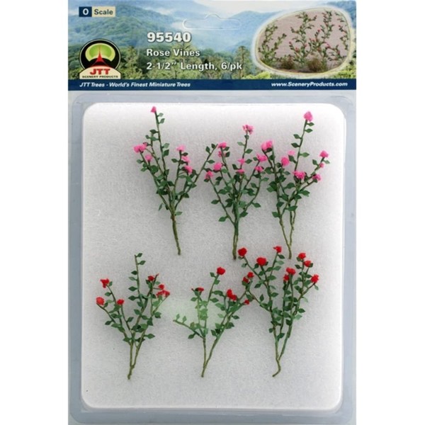 JTT Scenery Products Flowering Plants Rose Vines O Scale Hobby Train Sceneries