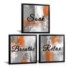 Derkymo 3 Pieces Bathroom Picture Wall Decor Breathe Relax Soak