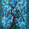 THE ART BOX Tapestry Turquoise Tree of Life Wall Hanging