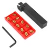 ZQ2020R-3 Lathe Grooving Turning Tool Holder 10pcs SP300 Carbide Inserts