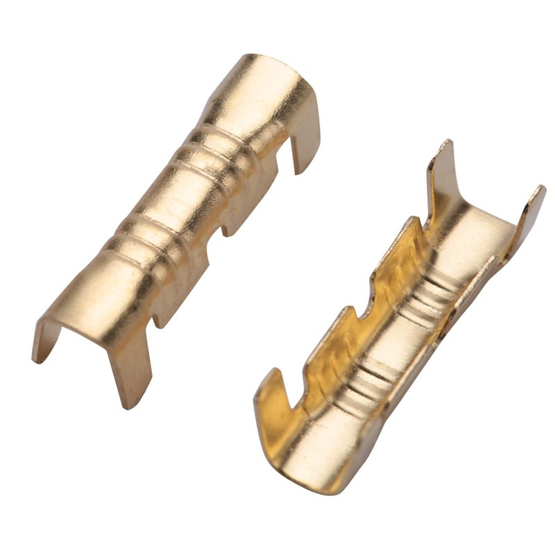 100Pcs Brass Crimp Terminals, U-Shaped Wire Docking Connector Line Pressing