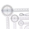 Medical Goniometer Set, 6PCS Transparent Medical Angle Ruler for Orthopedics