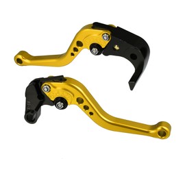 A ABSOPRO 1 Pair Motorcycle Brake Clutch Levers Adjustable Folding CNC for Suzuki GSXR 600 750 1000 GSXR600 GSXR750 2011-2016 for GSXR1000 2009-2020 Gold Tone Item Replacement