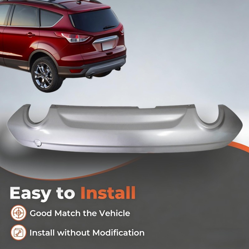 labwork Silver Rear Lower Bumper Cover Replacement for Escape 2013