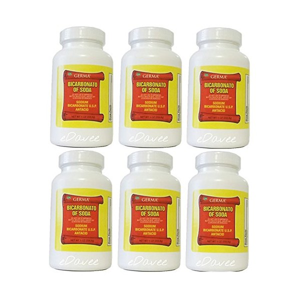 Sodium Bicarbonate USP 4ozX6=1.5lbs Powder Bicarbonato de Soda 6-Pack