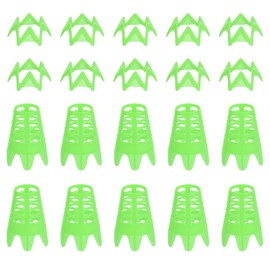 PATIKIL Golf Simulator Tees, 20Pcs Plastic Golf Tees Mat Practice Training for Outdoor Indoor Winter Turf Driving Range, 10 Tall & 10 Small, Green