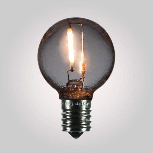 Fantado LED Filament G40 Globe Shatterproof Light Bulb, Dimmable, 1W, E17 Intermediate Base by PaperLanternStore