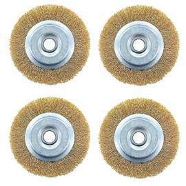 YEJAHY Set of 4 Grout Brush, Weed Brush for Brush Cutter, Wild Weed Brush, Wire Brush, Weedbrush Accessories, Replacement Brush for Removing Weeds and Moss